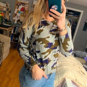 Banana Republic Cotton Camo Sweater